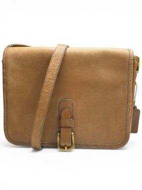 Vintage Coach NYC Stewardess Saddle Bag 230-4543 Tan Leather Crossbody
